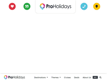 Tablet Screenshot of pro-holidays.com